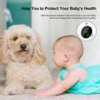 Thermometer Hygrometer: Digital Indoor Temperature Humidity Sensor with LED Backlit Display, App Notification Alert
