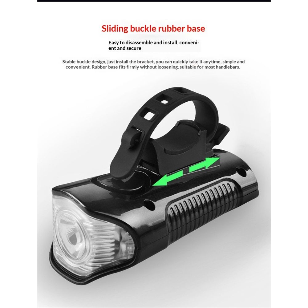 Bike Speedometer with Bike Light Set, Waterproof Bicycle Computer with Horn LED Front, USB Rechargeable（black）