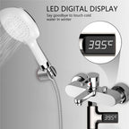 Instant-Read Shower Thermometer LED Digital Display Fahrenheit/Centigrade Baby Bath Water Light for Home Bathroom Kitchen