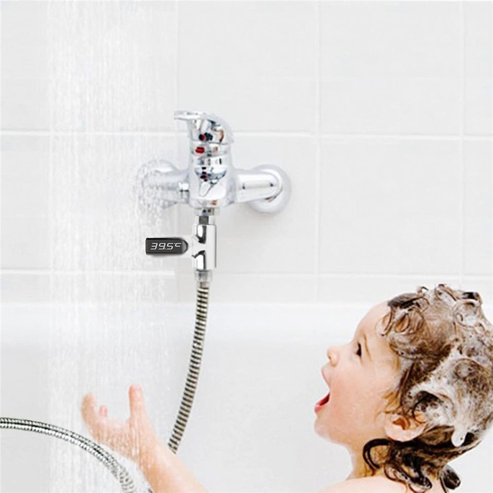 Instant-Read Shower Thermometer LED Digital Display Fahrenheit/Centigrade Baby Bath Water Light for Home Bathroom Kitchen