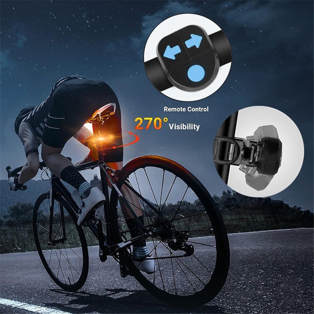 Bike Tail Light with Turn Signals USB Rechargeable Bike Turn Signals Ultra Bright LED Turn Signals for Bicycle