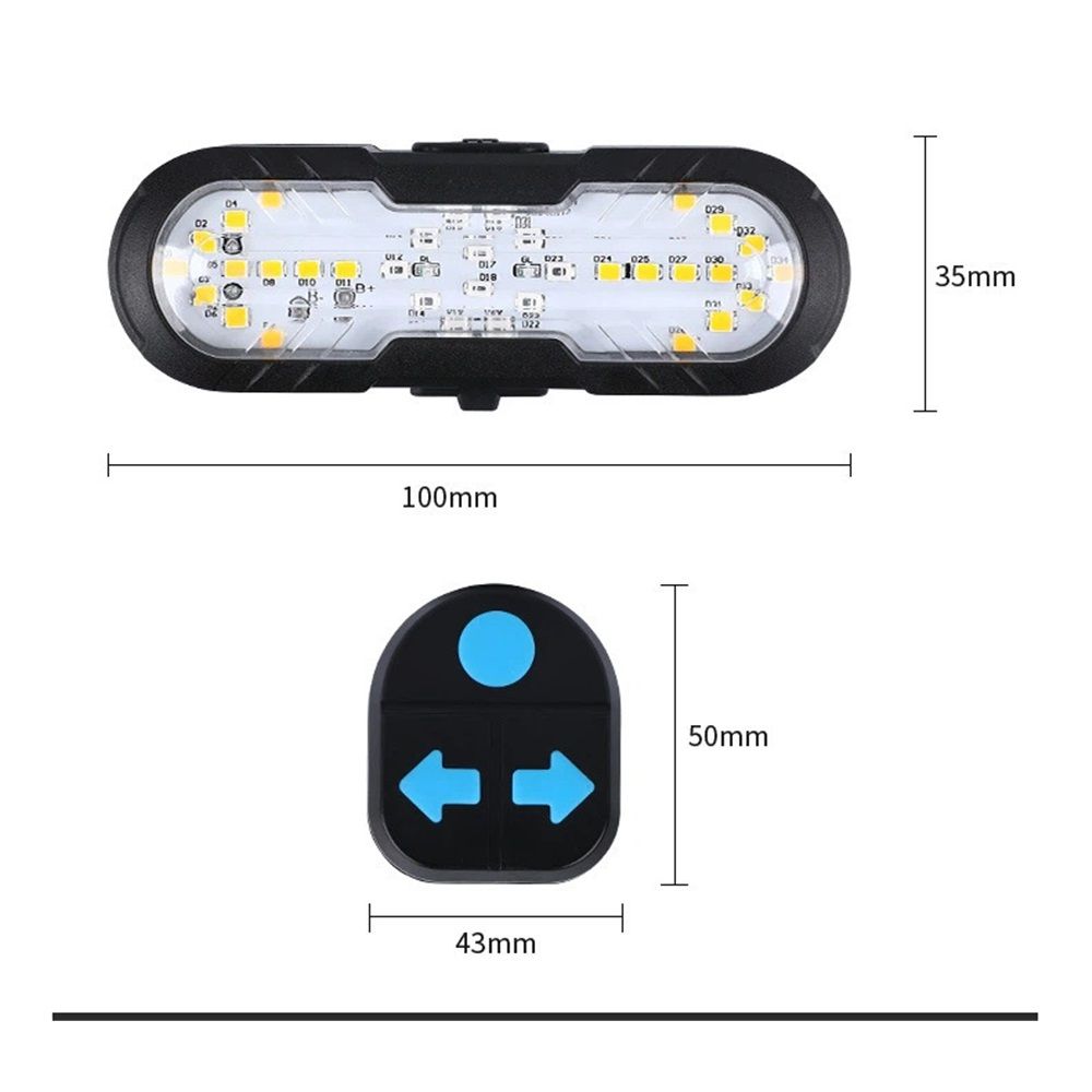 Bike Tail Light with Turn Signals USB Rechargeable Bike Turn Signals Ultra Bright LED Turn Signals for Bicycle