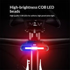 USB Rechargeable Tail Light, LED Night Cycling Bike Warning Rear Tail Light with Modes for Cycling Safety