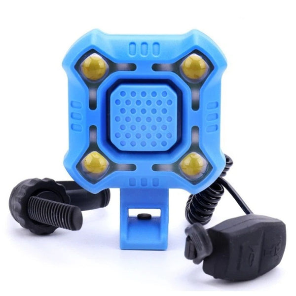 2in1 Waterproof Bike Horn with Front Light, Bell Control Switch LED Light