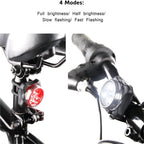 2 pack USB Rechargeable Bike Light Set, Super Bright, Bike Lights Front and Back, Waterproof, 4 Light Modes