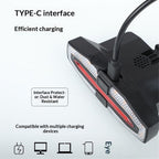 Smart Bike Light equipped with horn warning light - ON/Off Rechargeable Waterproof Rear Bicycle Tail Light with Remote