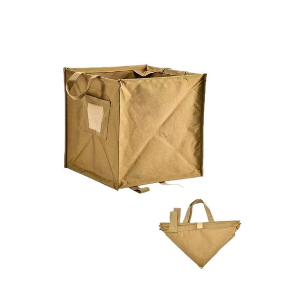 Throw Line Cube Bag - Easy Folding Arborist Throw Line Storage Portable Climbing Rope Organizer Box for Tree Work Outdoor Rope Accessories, khaki