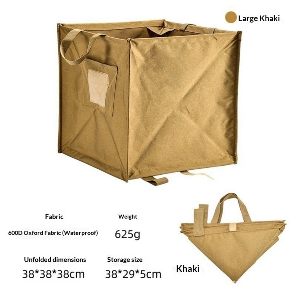 Throw Line Cube Bag - Easy Folding Arborist Throw Line Storage Portable Climbing Rope Organizer Box for Tree Work Outdoor Rope Accessories, khaki