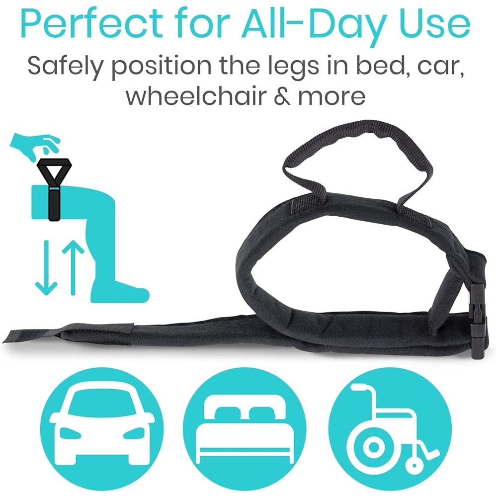 2 pairs Thigh Lifter Strap (4 Pack) - Pull Up Assistance Band - Medical Equipment Padded Wrist Tool For Leg Movement - Transfer Device For Limited Mobility, Knee Recovery