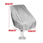 2 pack Boat Seat Cover Captain Chair Helmsman Dust Waterproof Furniture UV Resistant Elastic Closure Outdoor Yacht Ship Fishing Foldable Protection