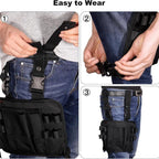Tool Pouch Holster with Belt Clip Around Your Leg, Electrician Multifunctional Repair Bag, Utility Mini Organizer for Automotive Craftsman Carpenter Construction