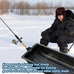 2 pack Ice Fishing Sled Rod Holder Upgraded Adjustable, Ice House Sled Rod Holder Heavy Duty Compatible Hands-Free Ice Fishing Pole Holder Gear Rack Sturdy for Men Birthday Gift Black