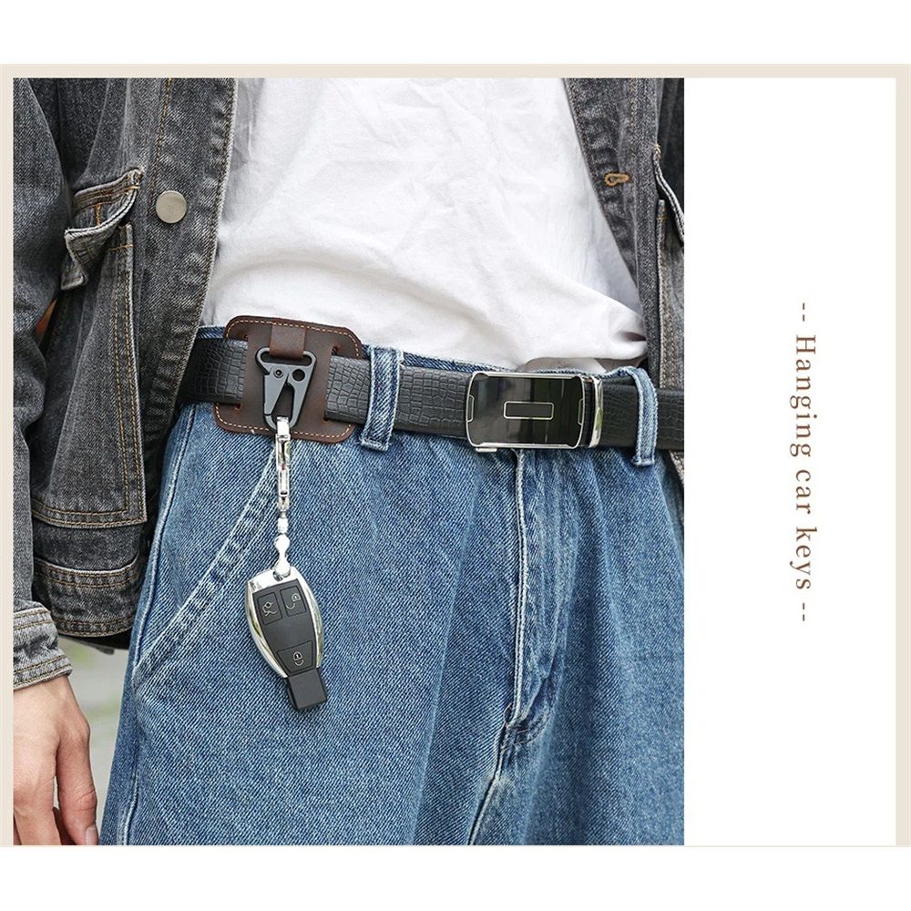 Belt Key Holder, Vintage Keychain Organizer, Accessories, Classic Travel & Commuter Essentials, Full Grain Leather, Handmade