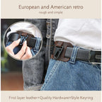 Belt Key Holder, Vintage Keychain Organizer, Accessories, Classic Travel & Commuter Essentials, Full Grain Leather, Handmade