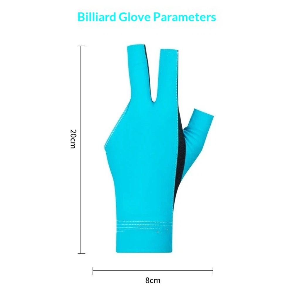 A pair of Professional Billiard Gloves-Left and Right in Different Size, Sport Glove Fits for Men Women (blue)