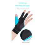 A pair of Professional Billiard Gloves-Left and Right in Different Size, Sport Glove Fits for Men Women (blue)