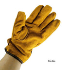LWelding Gloves – Heat Resistant Work Gloves –Protection Sleeves for BBQ, Gardening, Manual Work（yellow）