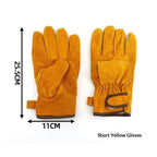 LWelding Gloves – Heat Resistant Work Gloves –Protection Sleeves for BBQ, Gardening, Manual Work（yellow）