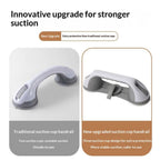 Shower Grab Bar Suction Cup 11 inch, Grab Bars for Bathtubs, Bathroom Safety Grip Shower Handle for Elderly and Seniors, Bath Handrails Removable & Reusable Waterproof, No Drilling