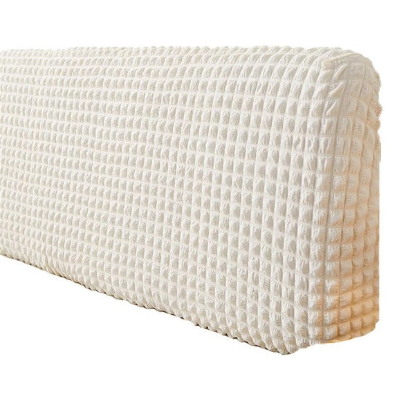 Bed Headboard Cover for Queen, Stretch Bed Head Board Slipcover Covers, Dustproof Protector Cover for Upholstered Headboard (White, for Queen Headboard (55