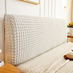 Bed Headboard Cover for Queen, Stretch Bed Head Board Slipcover Covers, Dustproof Protector Cover for Upholstered Headboard (White, for Queen Headboard (55"-67"))