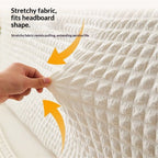 Bed Headboard Cover for Queen, Stretch Bed Head Board Slipcover Covers, Dustproof Protector Cover for Upholstered Headboard (White, for Queen Headboard (55"-67"))