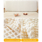 Bed Headboard Cover for Queen, Stretch Bed Head Board Slipcover Covers, Dustproof Protector Cover for Upholstered Headboard (White, for Queen Headboard (55"-67"))
