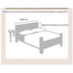 Bed Headboard Cover for Queen, Stretch Bed Head Board Slipcover Covers, Dustproof Protector Cover for Upholstered Headboard (White, for Queen Headboard (55"-67"))