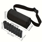 Coin Holders Pack with Banknote Dispenser, Waiter's Purse, Coin Sorter, Organizer, Storage Bag with Belt for Waitress, Server, Collector, Cashier, Change, Black