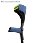 Forearm Crutch Pads and Hand Grip Covers for Open Cuff Crutches Forearm Crutches Accessories,Moisture Wicking Breathable Forearm Crutch Covers with Elastic Strap Increases Walking Comfort （blue，crutches are not included）