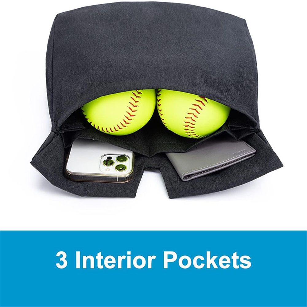 Umpire Ball Bag | Baseball Softball | Umpire Ball Bag for Baseball Softball, Ball Bag (black, 30*8*34cm)
