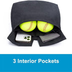 Umpire Ball Bag | Baseball Softball | Umpire Ball Bag for Baseball Softball, Ball Bag (black, 30*8*34cm)