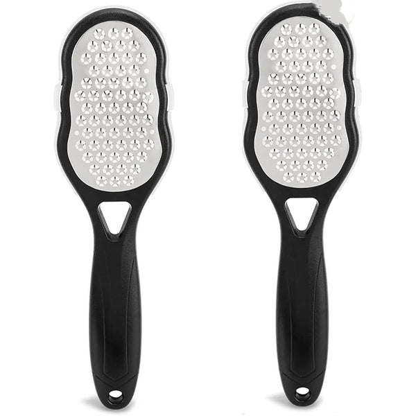 Stainless Steel Foot Files with Skin Catcher – 4 Pack