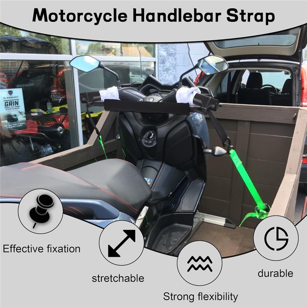 Handlebars Straps for 32" Handlebars, Compatible with Black Bar-Harness Easily Adjustable to Maintain Vehicle Stability and Safety During Transportation