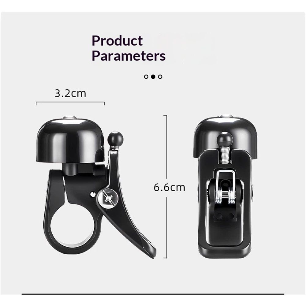 2 pack Aluminum alloy Bike Bell - Classic Bicycle Bell With Loud Sound for Road, Mountain, City, Sports, Cruiser and Bikes