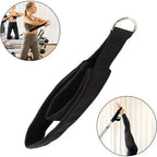 A pair Pilates Straps - Double Loop D-Ring Straps for Reformer, Padded, Home Gym Workout,  Cable Accessories, Workout Equipment（black）