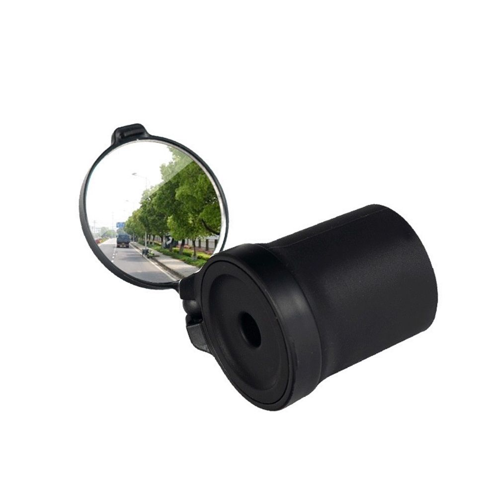 Folding Rear-View Bicycle Mirror for Handlebars, Bike Mirror Handlebar Mount – Mini Lens with Wide View and 360-degree Rotation