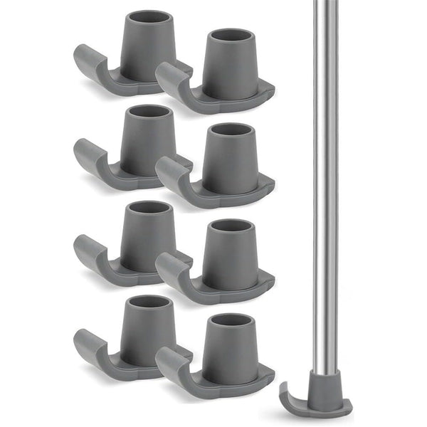 8 Pcs Skis, Universal Fit Walker ski Glides, Heavy Duty Rubber Walker Glides Walker Feet Replacement(Grey)