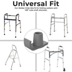 8 Pcs Skis, Universal Fit Walker ski Glides, Heavy Duty Rubber Walker Glides Walker Feet Replacement(Grey)