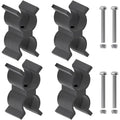 4 pack 7/8 Inch to 1 Inch OD Tube Clips, Anti Rattle Boat Canopy Support Pole, Top Parts(4 PCS with Screws)