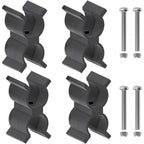 4 pack 7/8 Inch to 1 Inch OD Tube Clips, Anti Rattle Boat Canopy Support Pole, Top Parts(4 PCS with Screws)