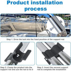 4 pack 7/8 Inch to 1 Inch OD Tube Clips, Anti Rattle Boat Canopy Support Pole, Top Parts(4 PCS with Screws)