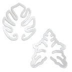 4 pcs Turtle Shell Bamboo Clamp Set - Reusable Clear Plastic Stem Support for Outdoor & Indoor Plants. Ideal for retaining Stems of Flowers, Herbs, and Vegetables