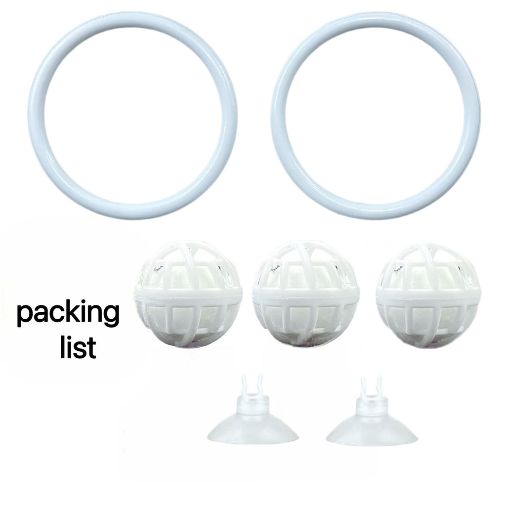 2 set Enrichment Toys with Filter Ball set, Turtle Water Cleaner Ball, Aquarium Feeding Ring with Balls, Betta Fish Toy, Aquatic Turtle Enrichment Toy, Tortoise Supplies (729mm)