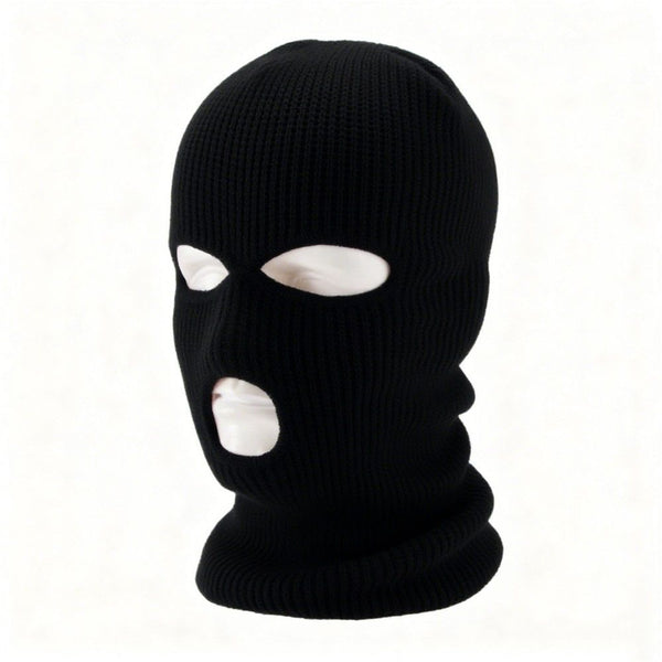 2pcs 3 Hole Winter Knitted Mask, Full Face Cover Ski Scarf Mask Warm for Adult Skiing, Motorcycle,Wind Protection