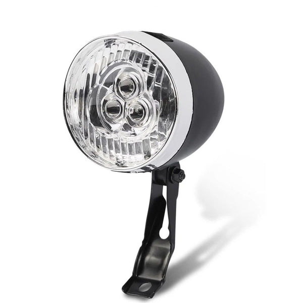 Vintage Front LED Headlight Bicycle Light with Bracket for Women