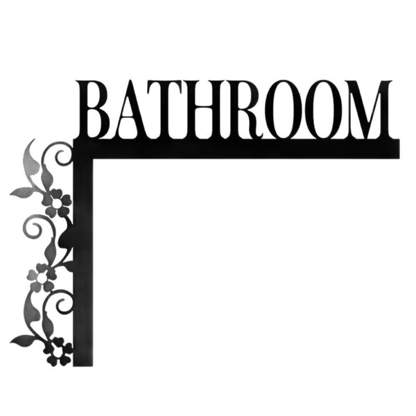 2 pack CUTHOLLOW Floral Lace Bathroom Door Topper Sign Wall Art Decor, 7.8