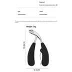 1Pcs Stainless Steel Toenail Clippers Safe Slanted Nail Clippers Cutters Scissors with Handle Professional Curved Blade Grooming Tool for Seniors