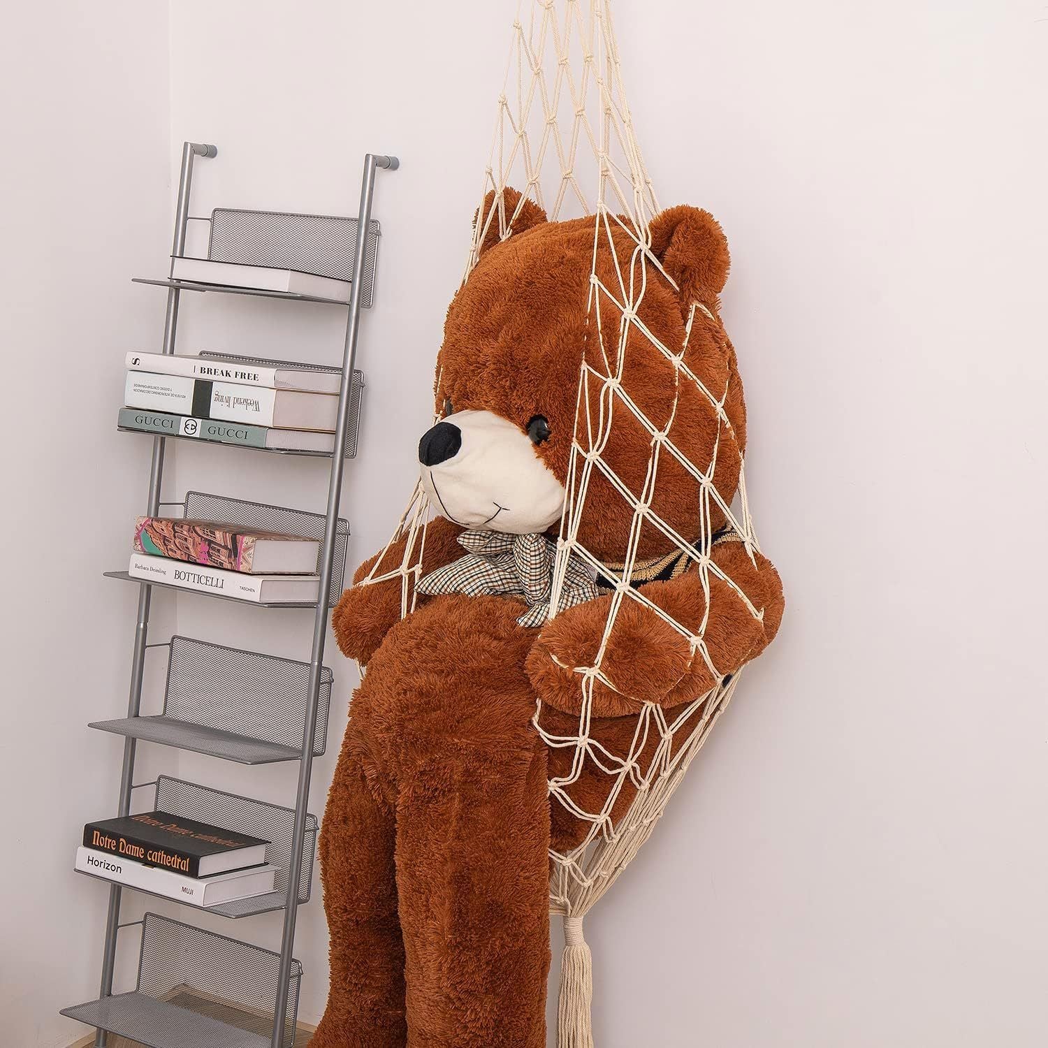 Novel Stuffed Animal Hammock Corner Hanging Net for Stuff Aniaml Storage Toy Display Plush Toy Holder-Perfect for The Tiny Space Walls（only bag）