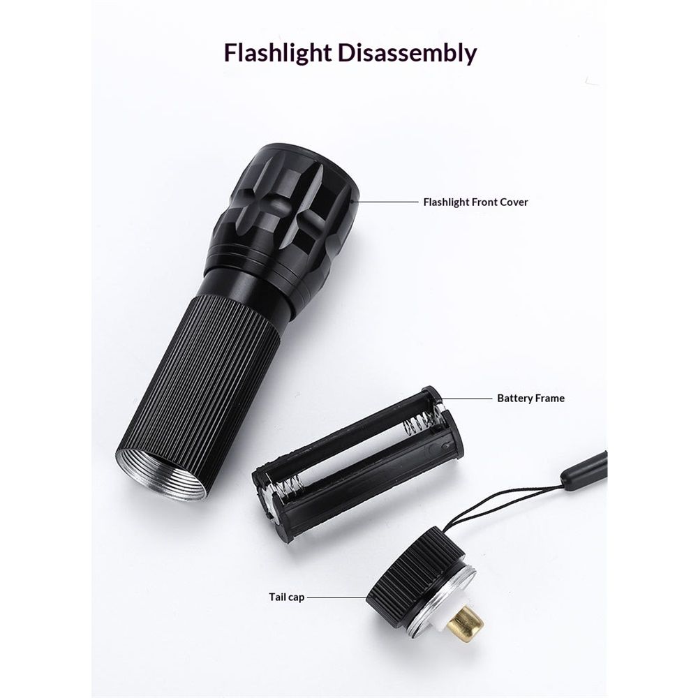 2 Packs Bike Light Set Super Bright Focus Adjustable Front Headlight and Rear LED Mountain Bicycle Light, Mount Included（Battery not included）